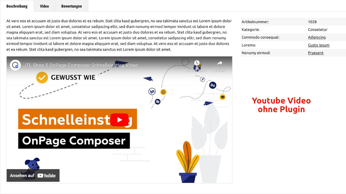 Youtube Videos mit Consent-Manager