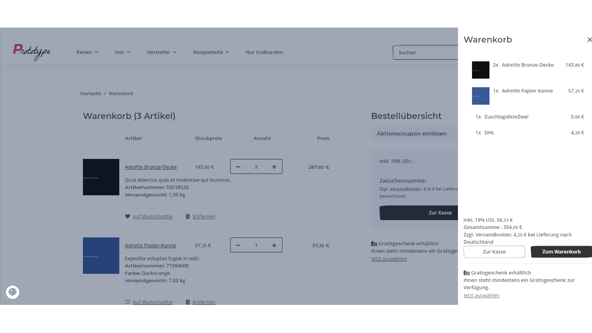 Prototype template - JTL Shop