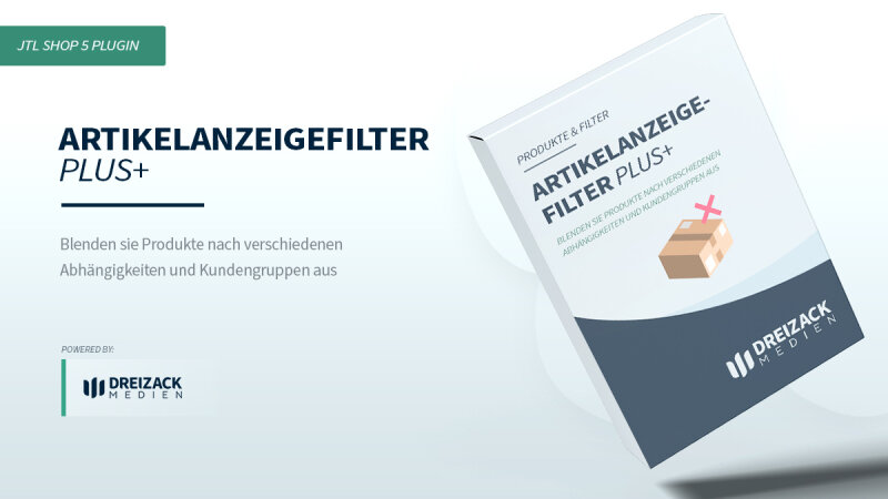 Artikelanzeigefilter PLUS - Standort und Kundengruppe von DREIZACK Medien