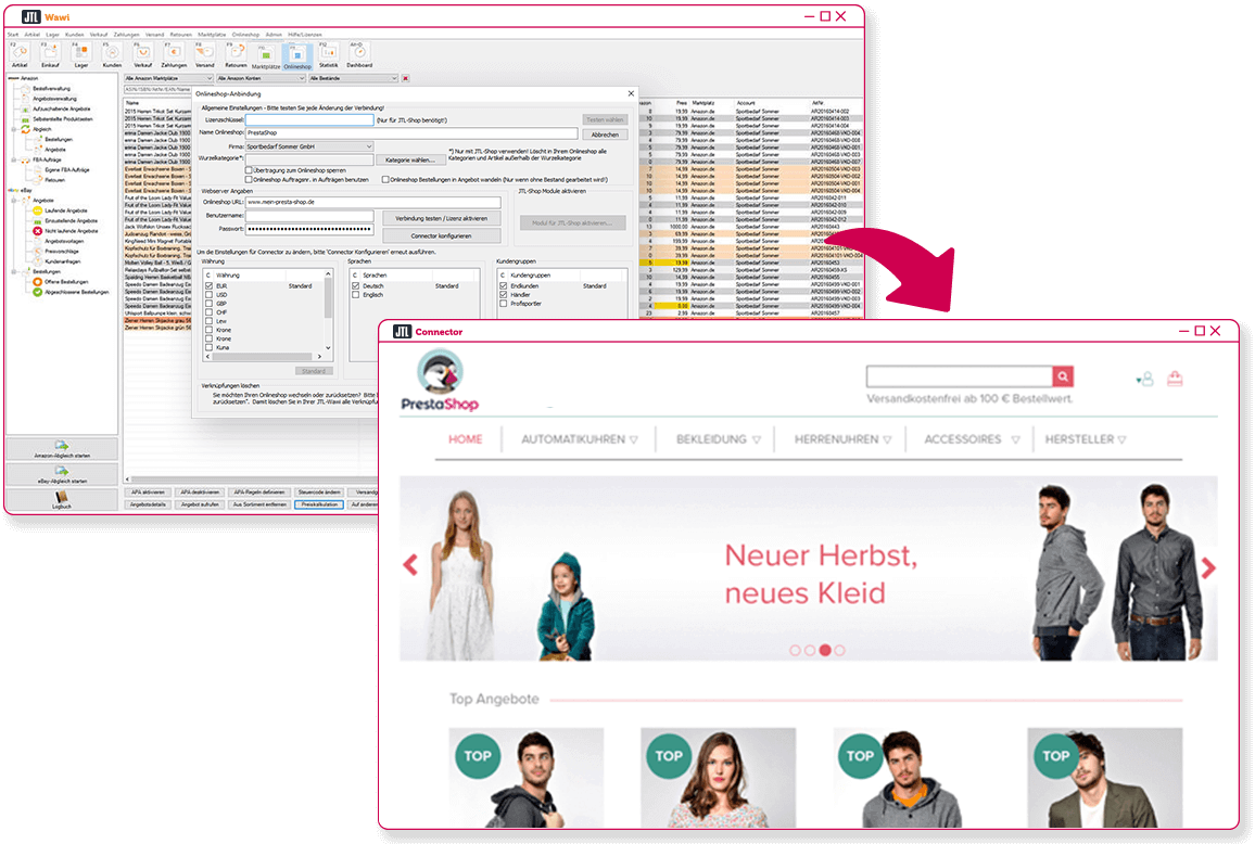 Shopsysteme anderer Hersteller anbinden mit JTL-Connector