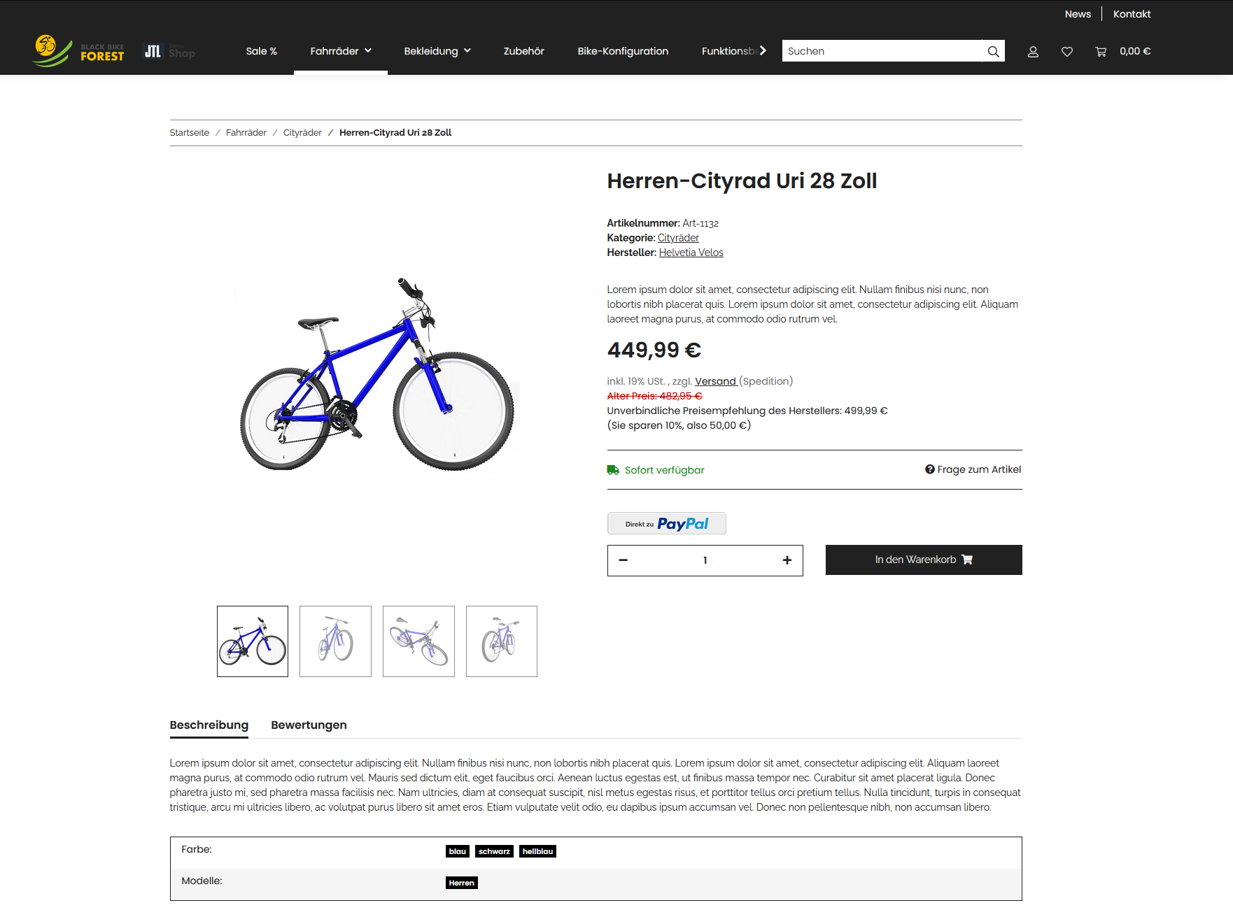 JTL-Shop 5.1 Template Dark Theme Blackline
